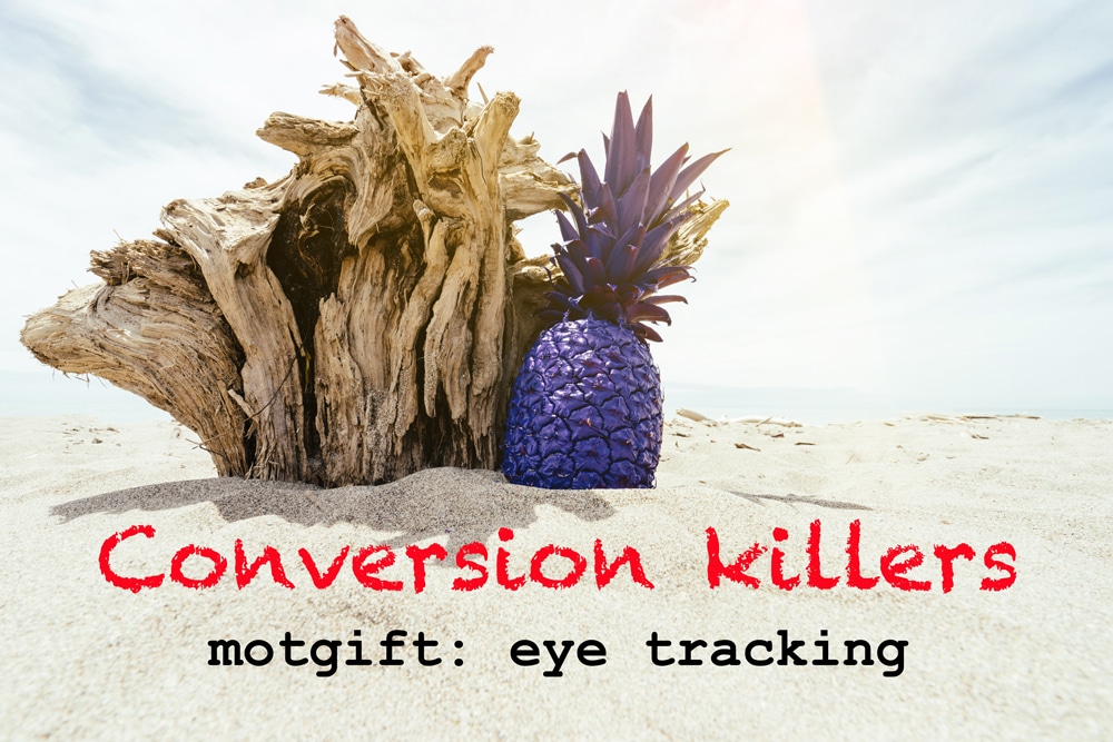 Conversion killers - motgift eye tracking